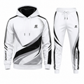 Sport Printed Tracksuit Hoodie Track Pants Set