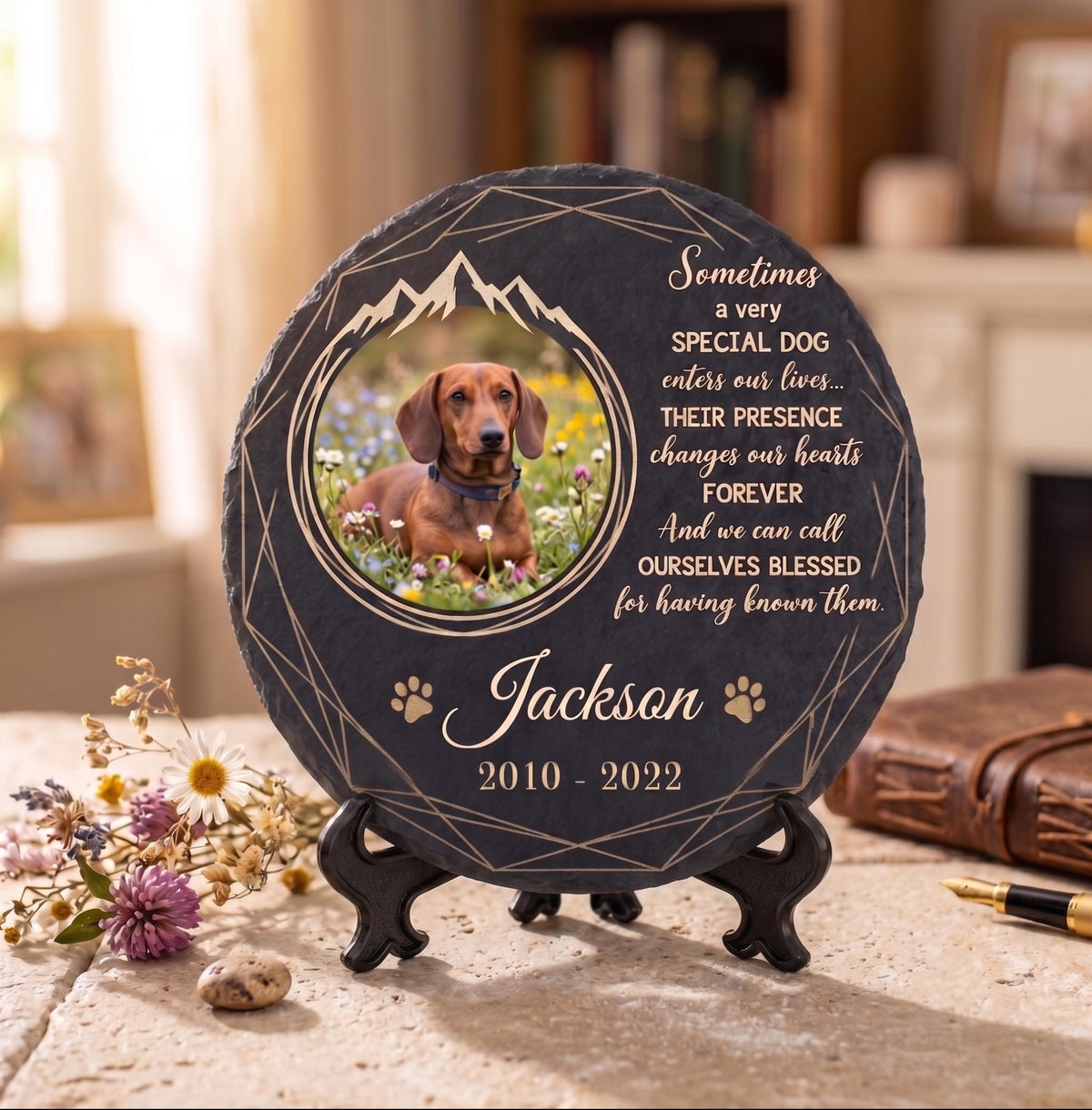 Pet Memorial Plaque - Personalized Dog Memorial Gift - image 2