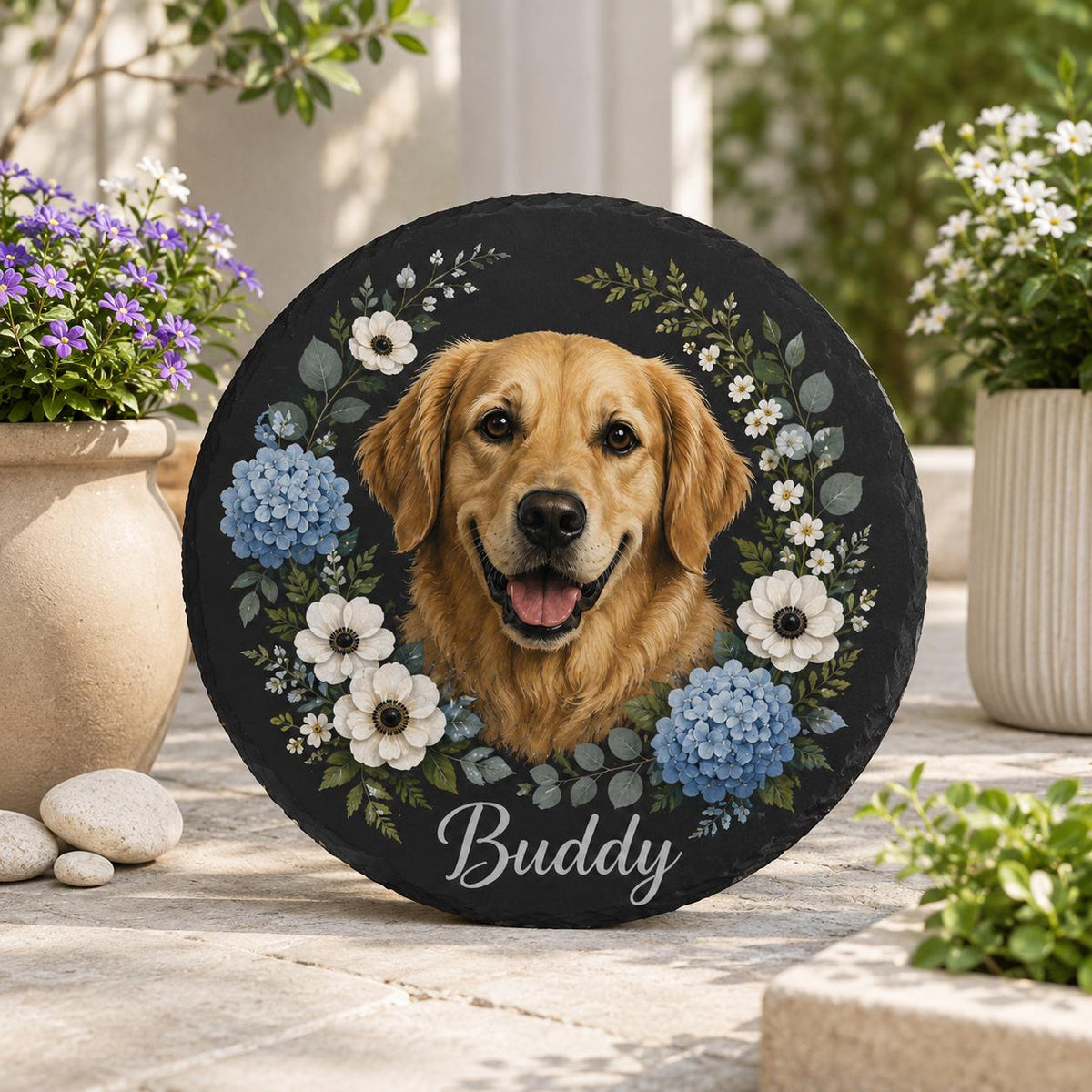 Dog Memorial Stone - Personalized Pet Grave Marker