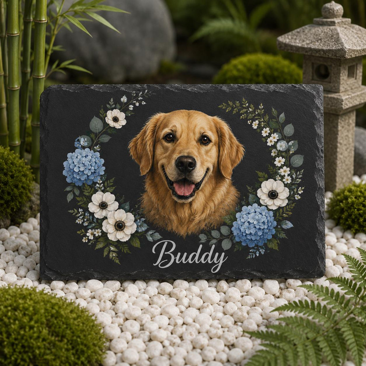 Dog Memorial Stone - Personalized Pet Grave Marker - image 2