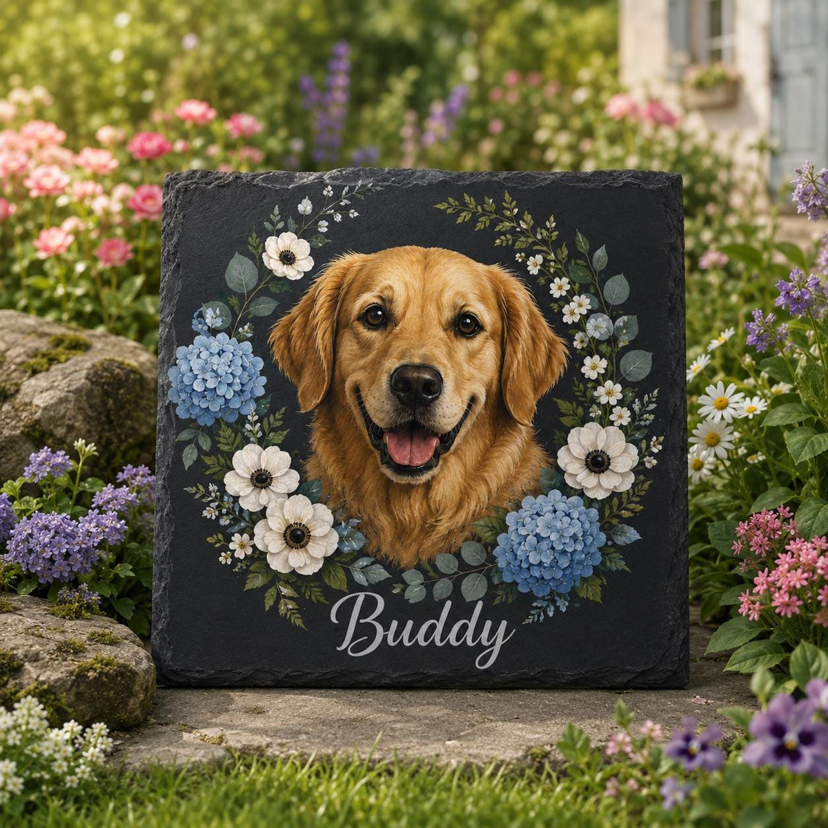 Dog Memorial Stone - Personalized Pet Grave Marker - image 4