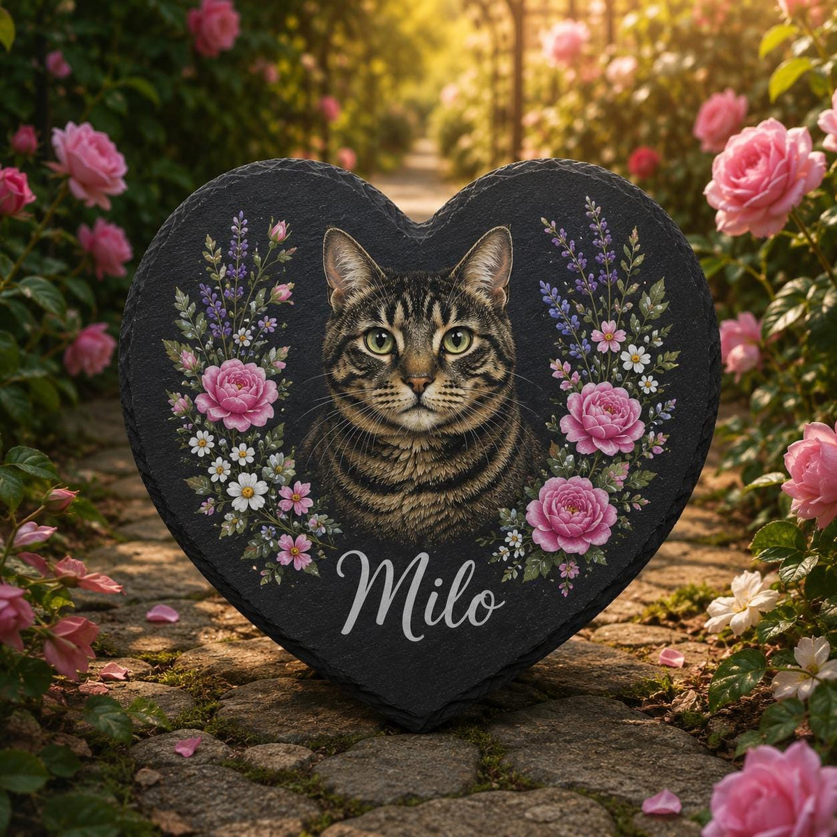 Cat Memorial Stone - Personalized Pet Grave Marker - image 4