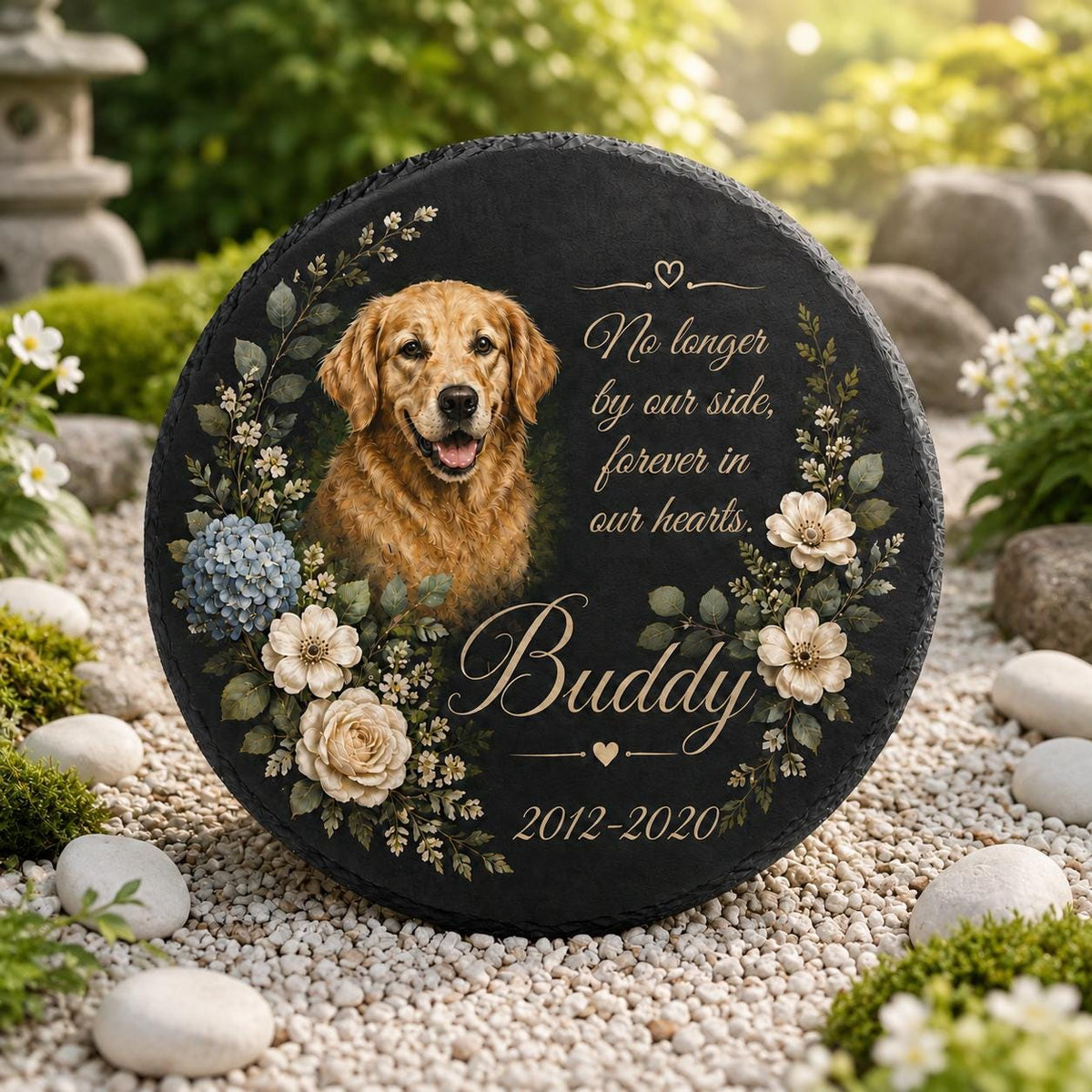 Dog Memorial Slate Plaque - Personalized Pet Loss Gift - image 2