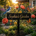 Personalized Metal Garden Sign - Custom Flower Garden Stake