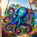 Colorful Octopus Suncatcher - Acrylic Ocean Window Hanging