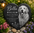 Personalized Dog Memorial Stone - Custom Pet Photo Slate Plaque