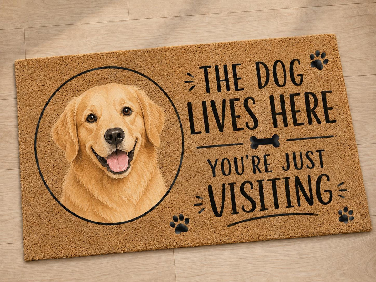 Personalized Dog Doormat - Custom Pet Photo Welcome Rug