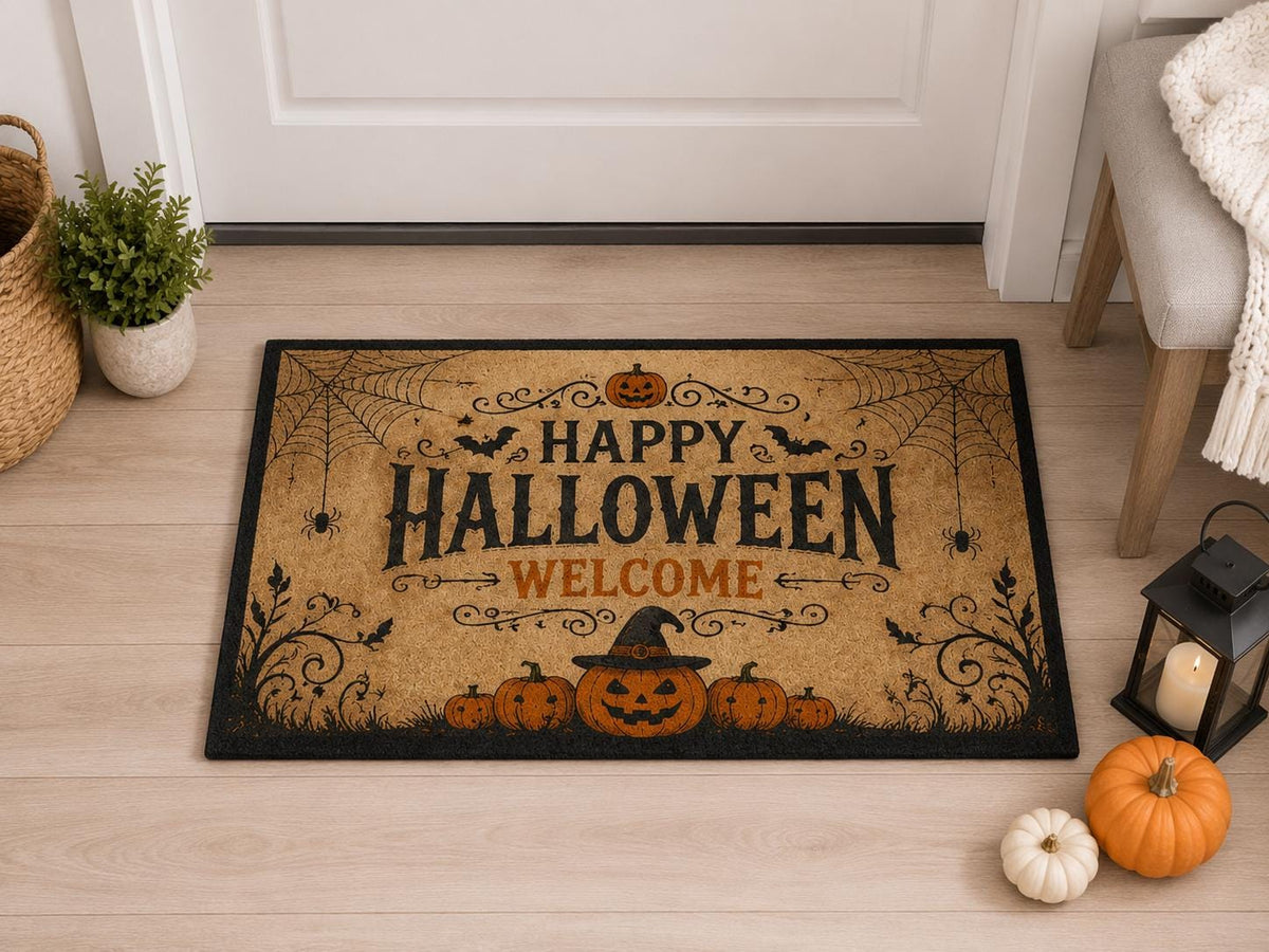 Halloween Welcome Doormat - Spooky Pumpkin Front Door Mat - image 3
