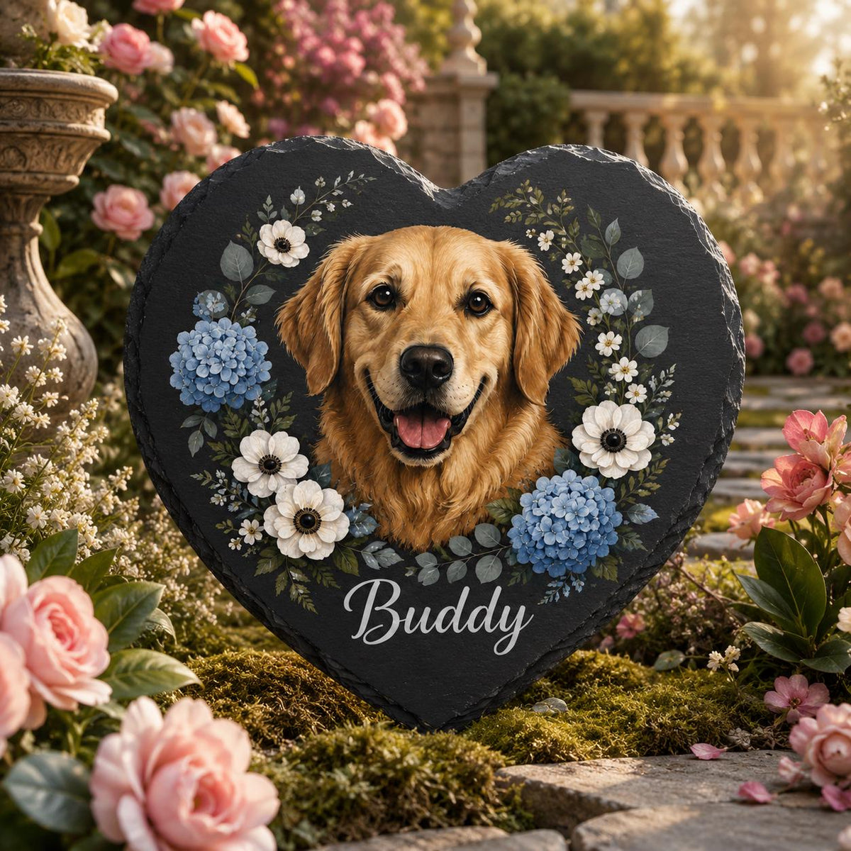 Dog Memorial Stone - Personalized Pet Grave Marker - image 3