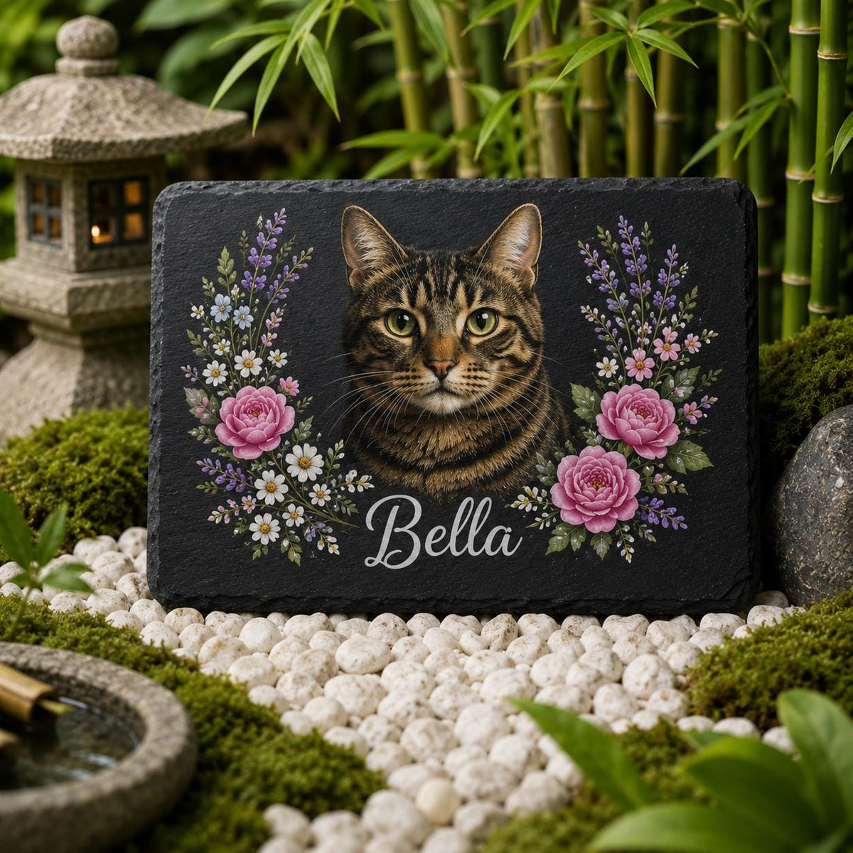 Cat Memorial Stone - Personalized Pet Grave Marker - image 3