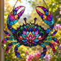 Mandala Crab Suncatcher - Acrylic Ocean Window Hanging