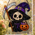 Grim Reaper Suncatcher - Halloween Acrylic Window Hanging
