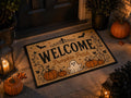Pumpkin Patch Door Mat - Cute Ghost Halloween Entryway Rug
