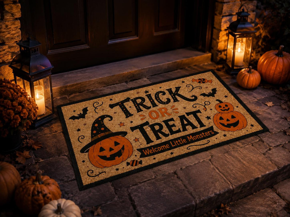 Trick or Treat Porch Mat - Witch Pumpkin Halloween Doormat - image 6