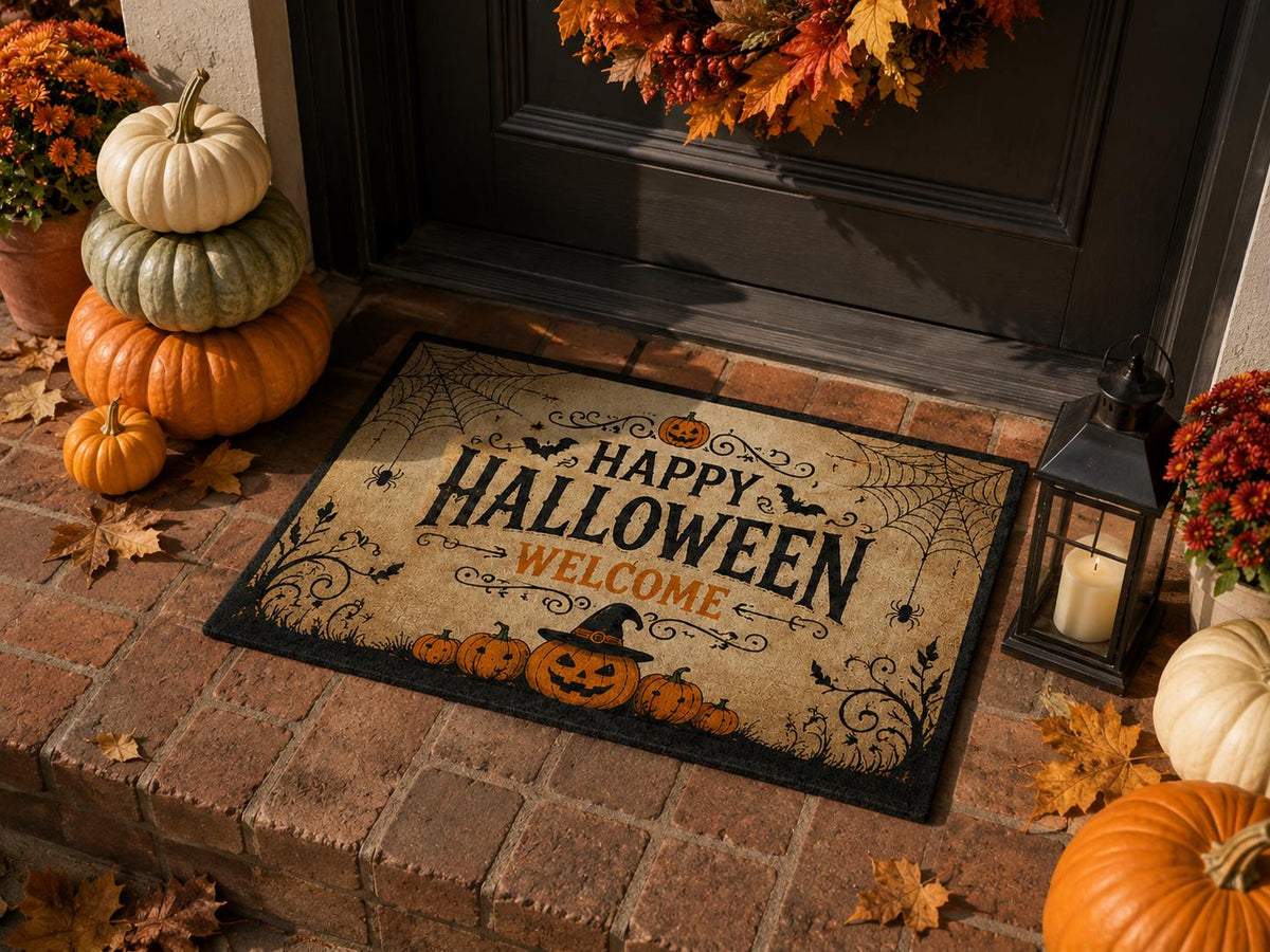 Halloween Welcome Doormat - Spooky Pumpkin Front Door Mat - image 4