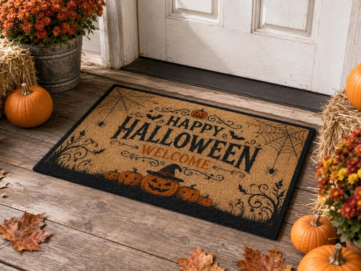 Halloween Welcome Doormat - Spooky Pumpkin Front Door Mat - image 5