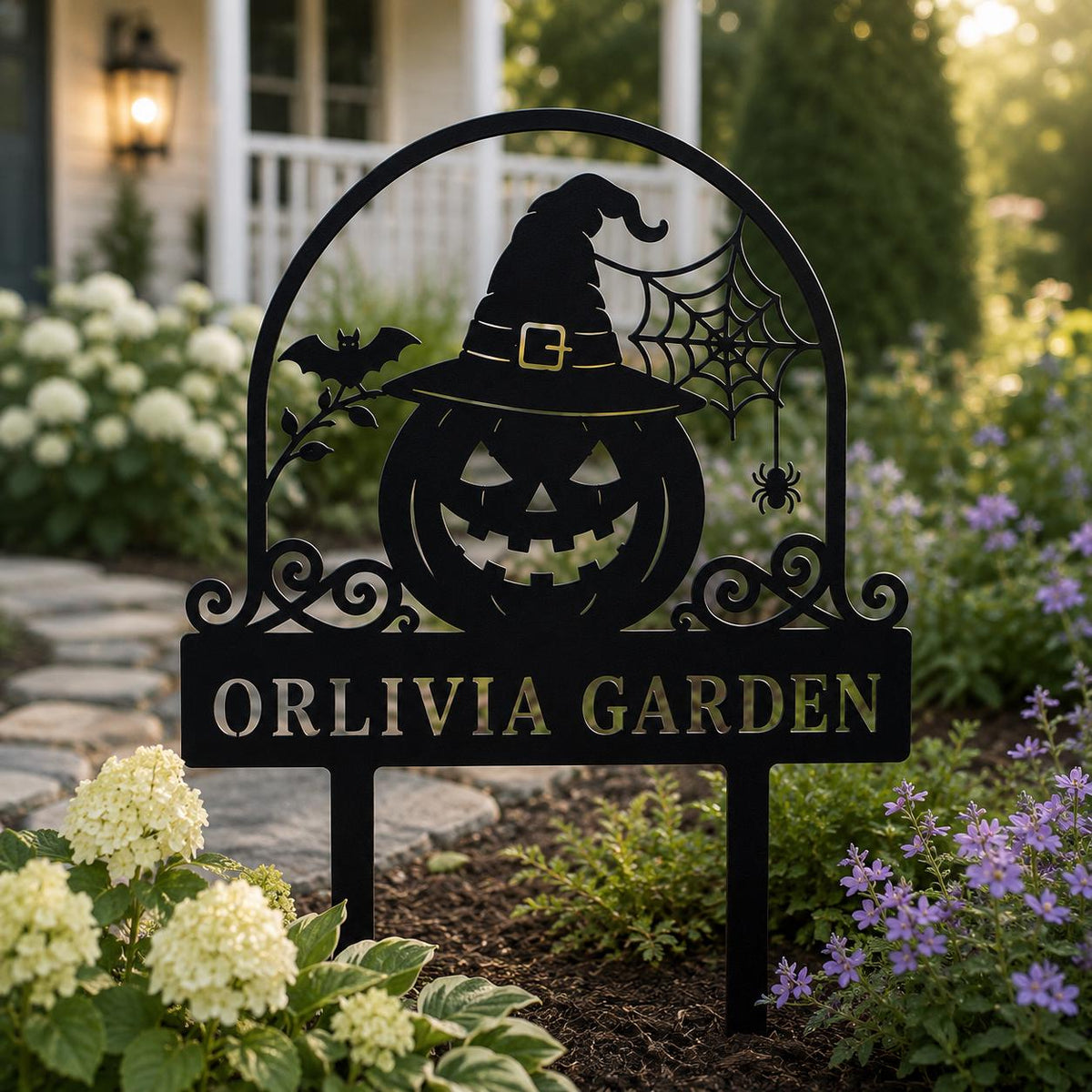 Halloween Garden Stake - Personalized Pumpkin Yard Sign