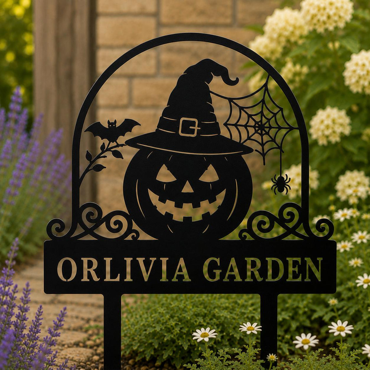 Halloween Garden Stake - Personalized Pumpkin Yard Sign - image 3
