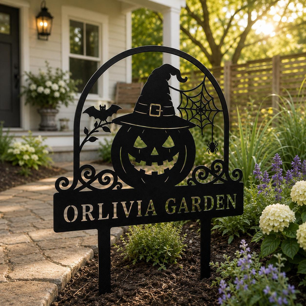 Halloween Garden Stake - Personalized Pumpkin Yard Sign - image 4