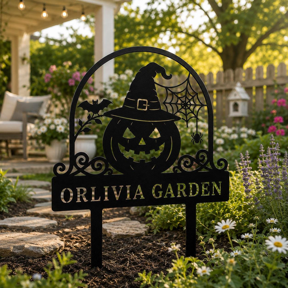 Halloween Garden Stake - Personalized Pumpkin Yard Sign - image 5