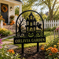 Haunted House Yard Sign - Personalized Halloween Garden Stake