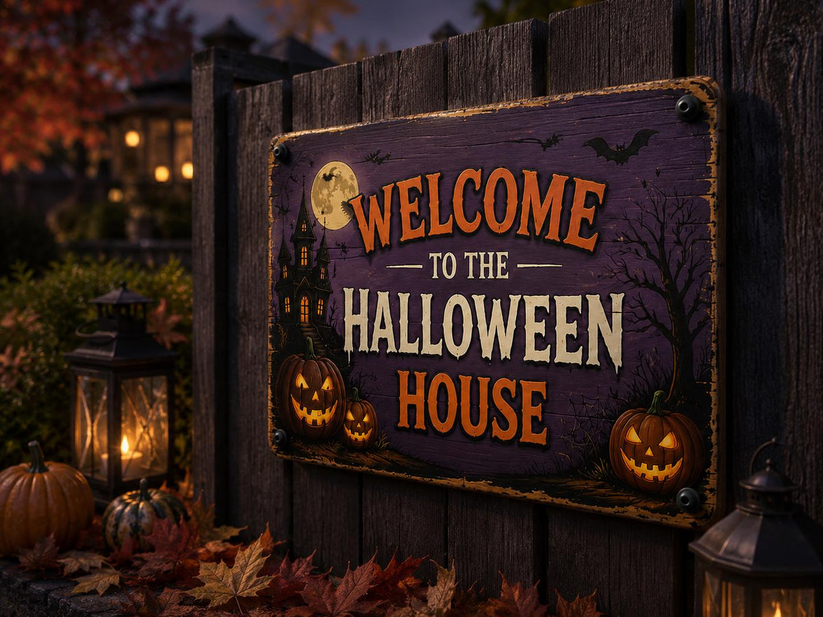 Halloween Metal Sign - Welcome to the Halloween House - image 2