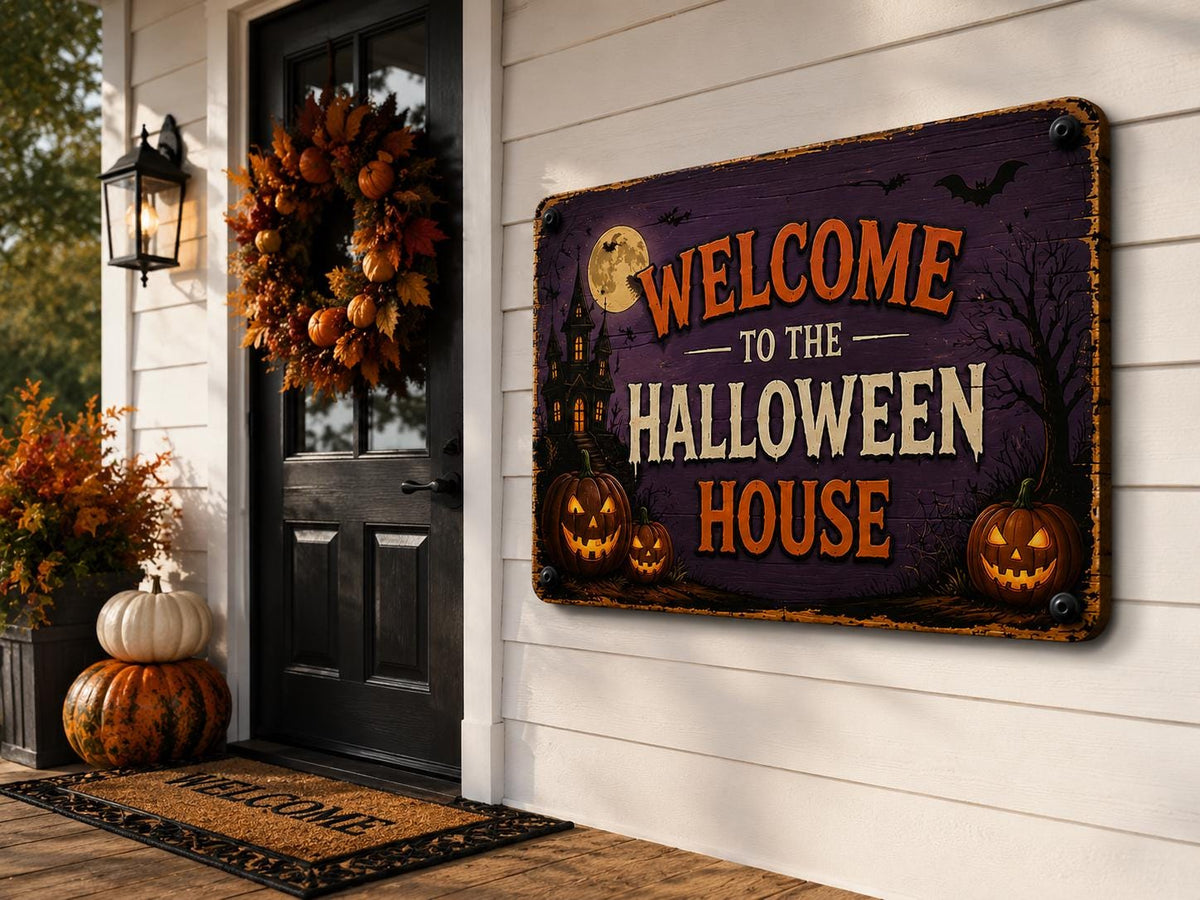 Halloween Metal Sign - Welcome to the Halloween House - image 3