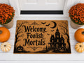 Welcome Foolish Mortals Doormat - Halloween Coir Mat