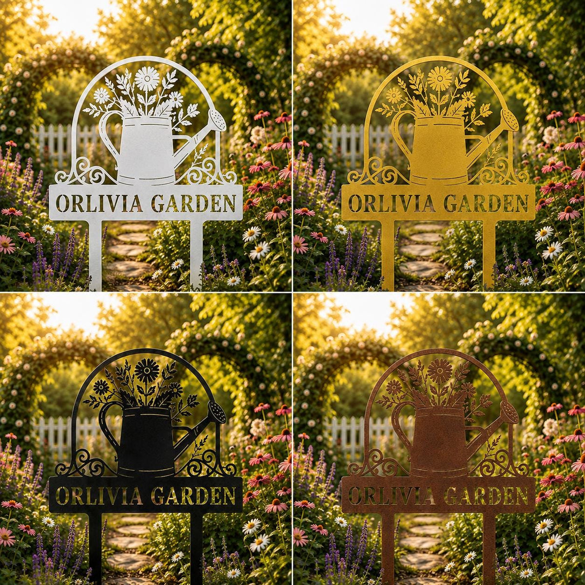 Personalized Birdhouse Garden Stake - Custom Name Metal Yard Sign - image 7