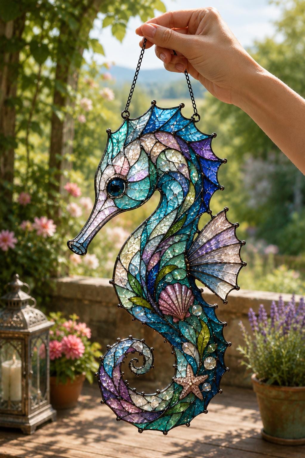 Ocean Seahorse Window Hanging - Acrylic Suncatcher - image 6