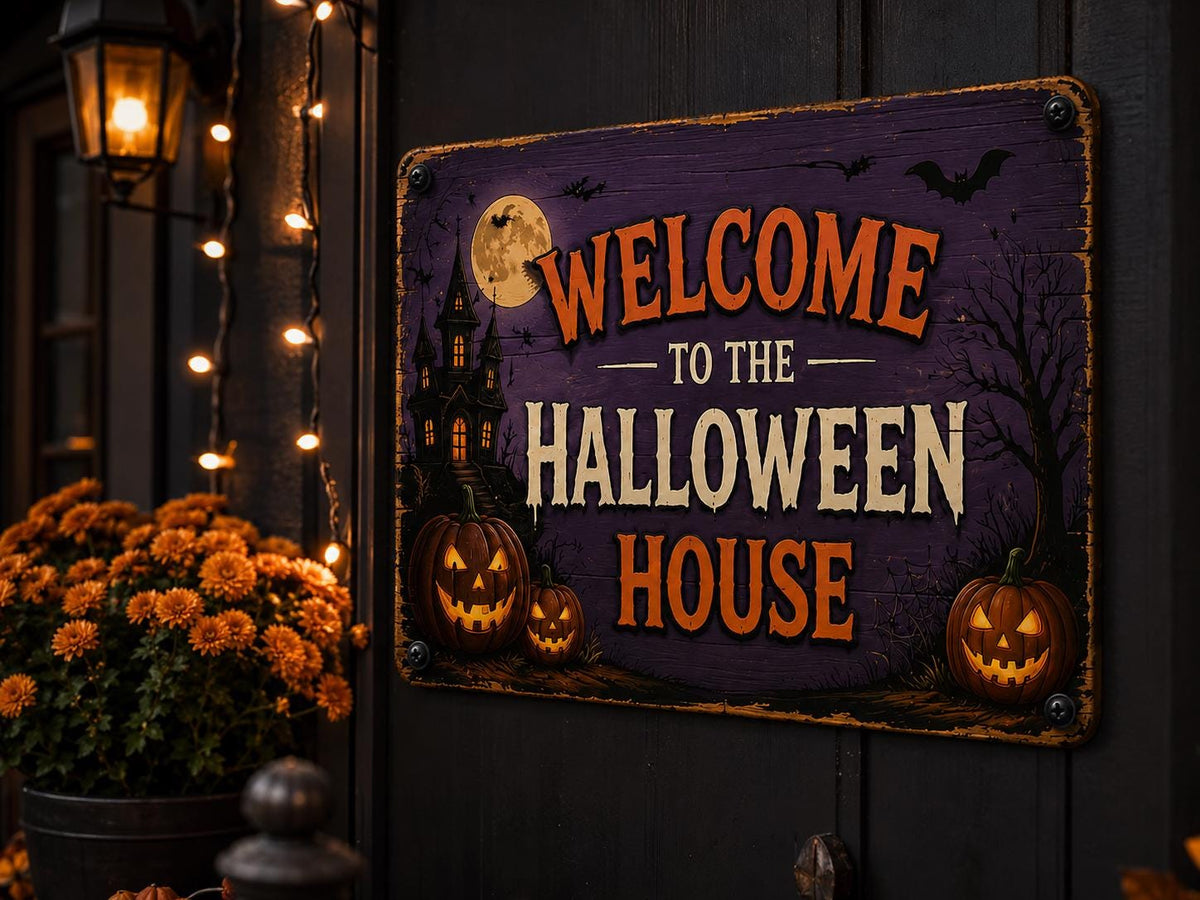 Halloween Metal Sign - Welcome to the Halloween House - image 5
