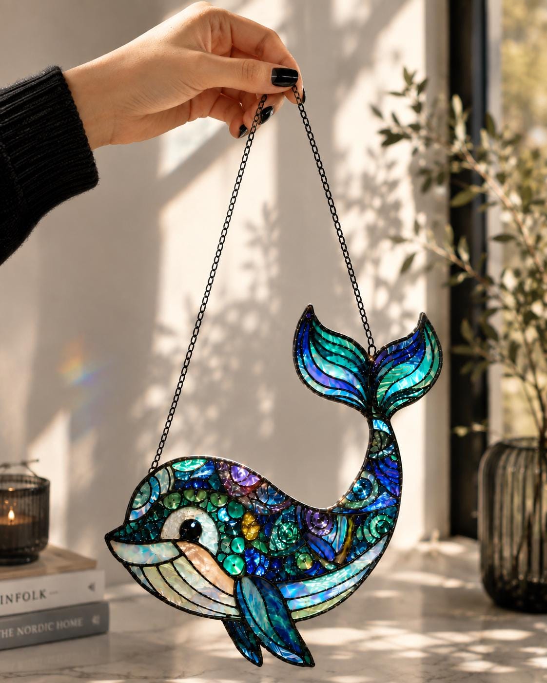 Whale Suncatcher - Acrylic Window Hanging - image 2