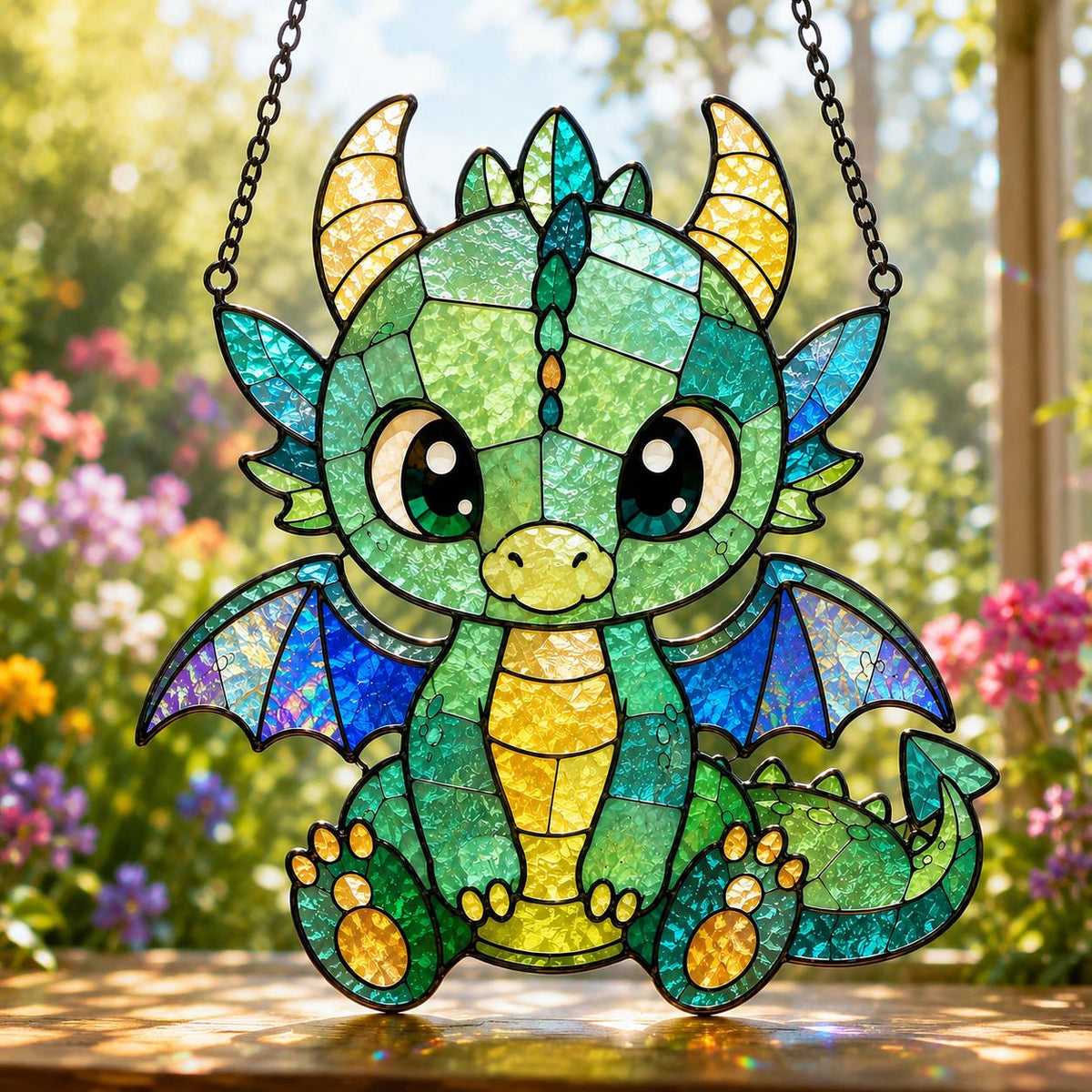Baby Dragon Window Hanging - Acrylic Fantasy Suncatcher - image 6
