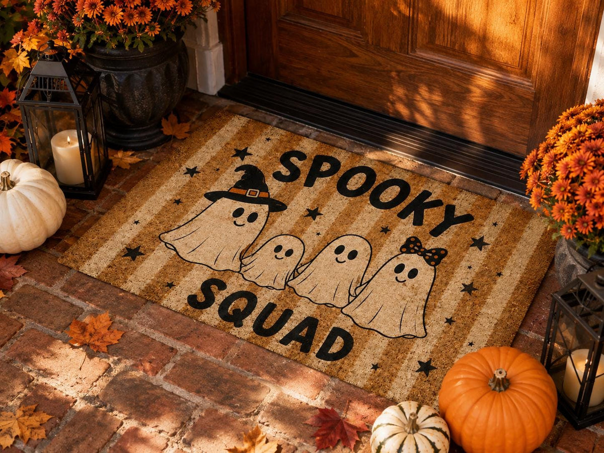 Spooky Squad Doormat - Halloween Ghost Family Welcome Mat - image 2