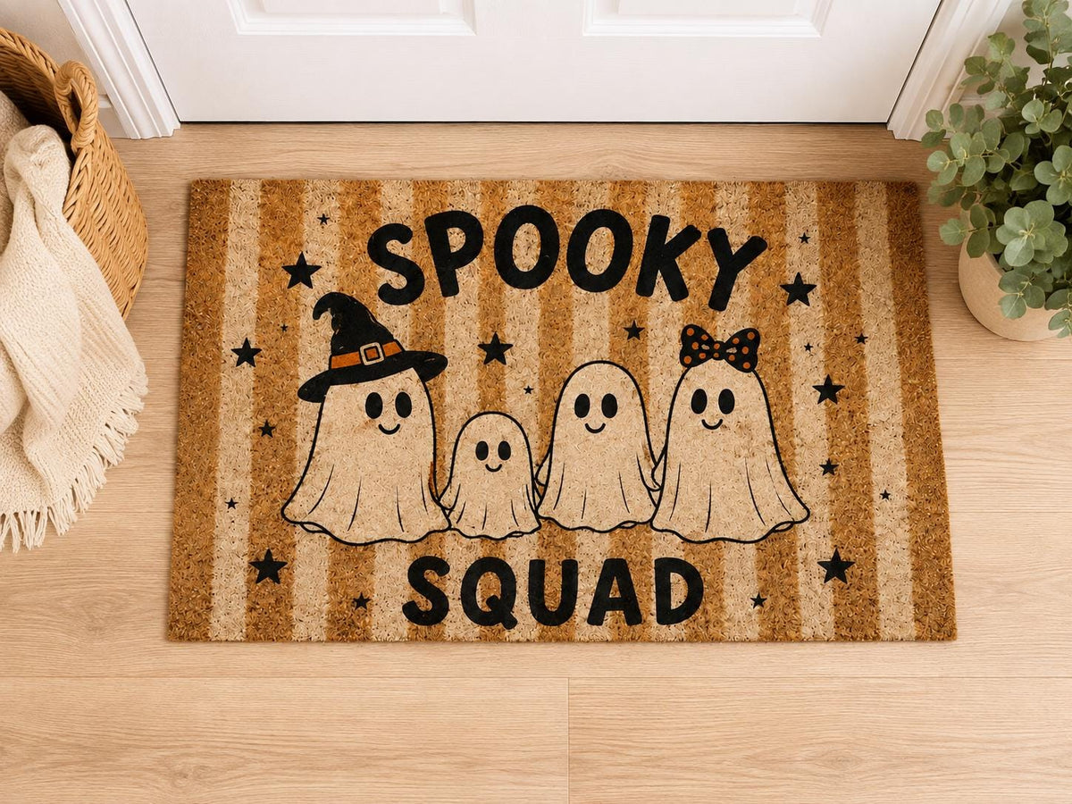 Spooky Squad Doormat - Halloween Ghost Family Welcome Mat - image 4