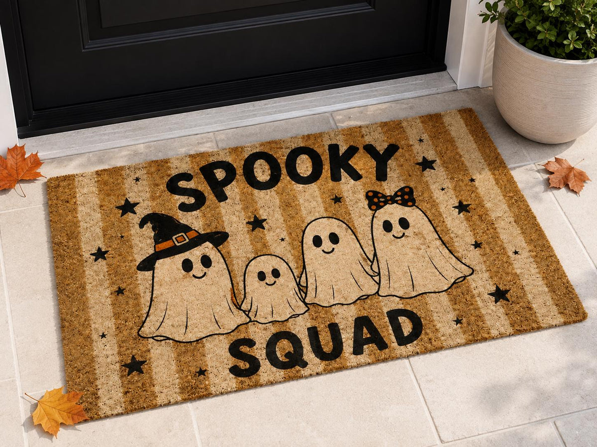 Spooky Squad Doormat - Halloween Ghost Family Welcome Mat - image 3