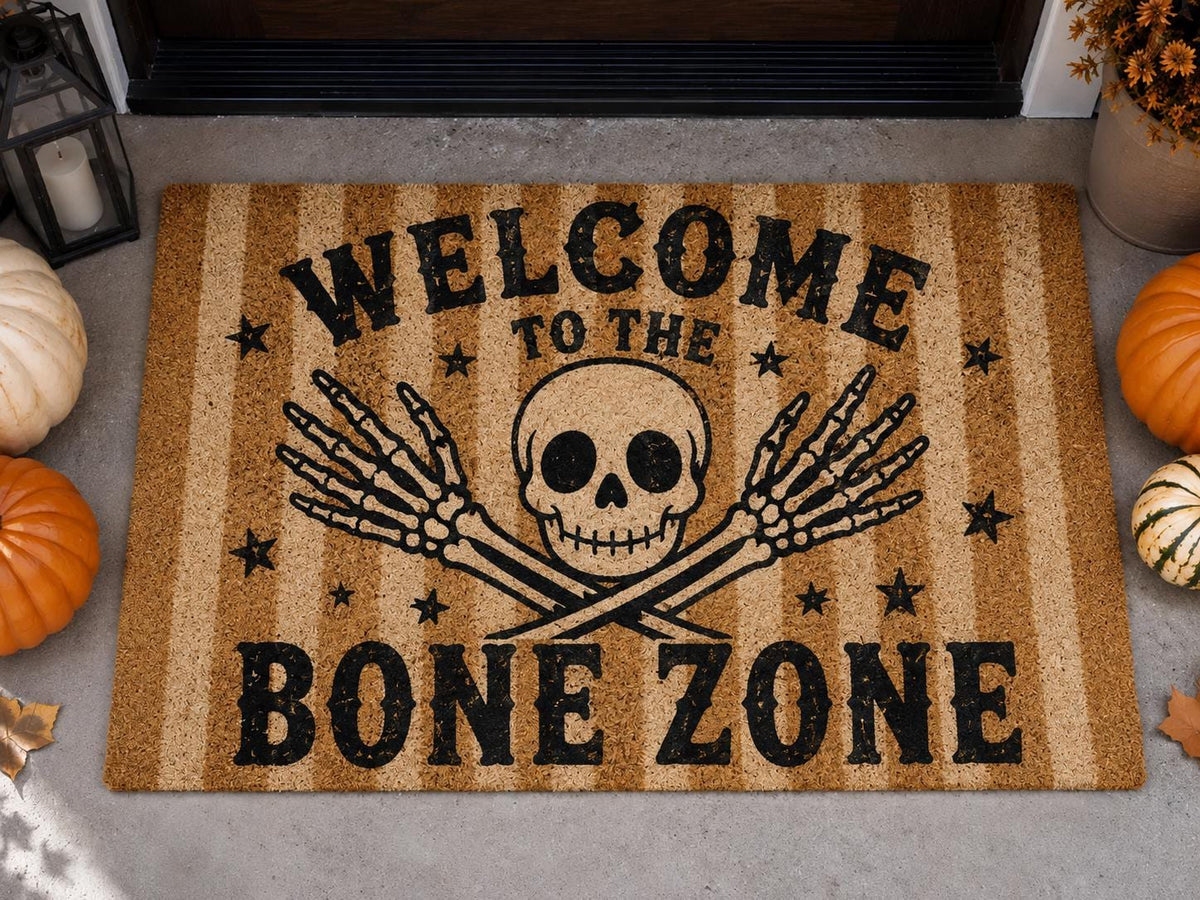 Welcome to the Bone Zone Doormat - Halloween Skeleton Welcome Mat - image 5