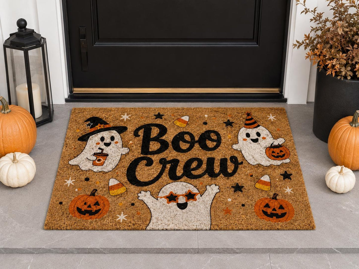 Halloween Ghost Doormat - Boo Crew Welcome Mat - image 3