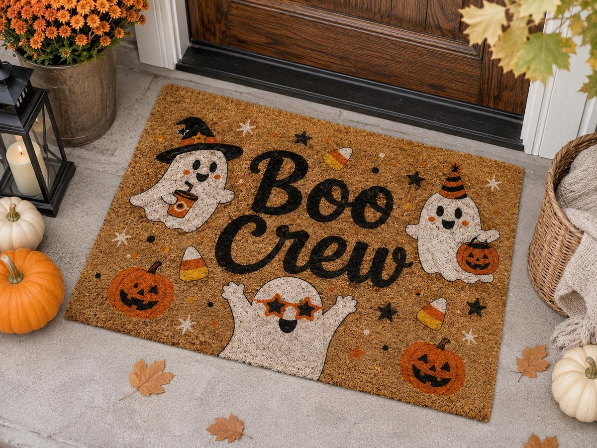 Halloween Ghost Doormat - Boo Crew Welcome Mat - image 5