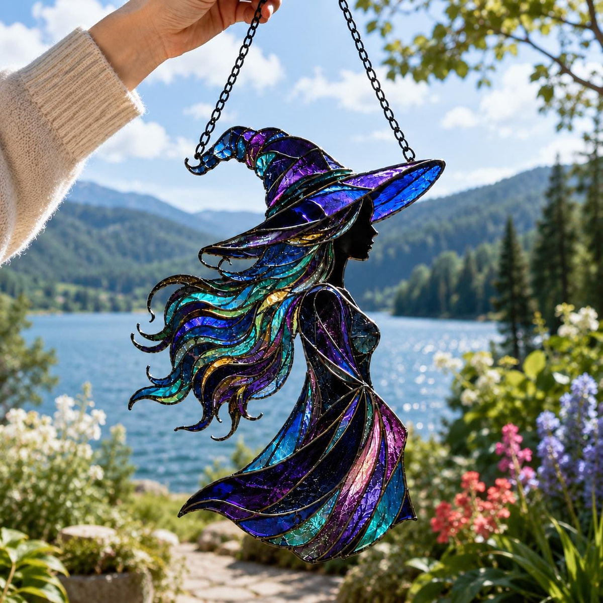 Witch Suncatcher - Acrylic Window Hanging - image 4
