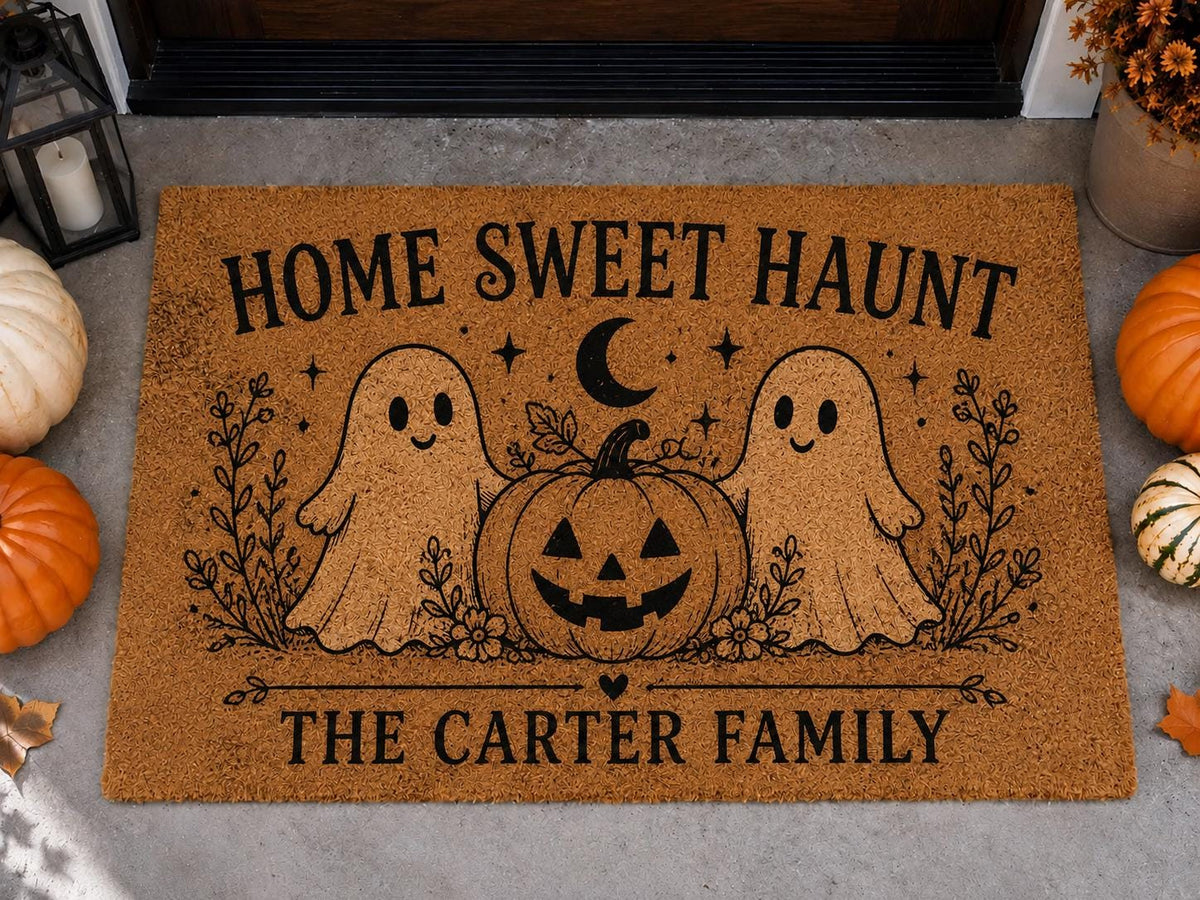 Home Sweet Haunt Doormat - Custom Family Name Halloween Mat - image 6