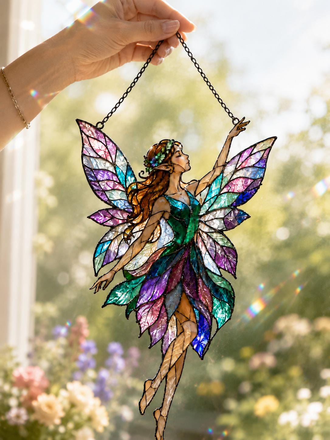 Fairy Suncatcher - Wavy Acrylic Window Hanging - image 6
