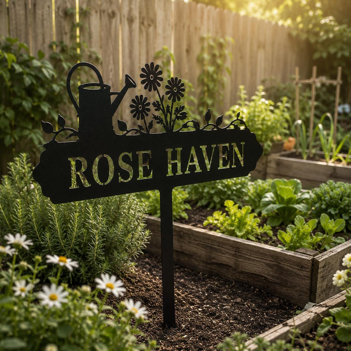 Custom Greenhouse Garden Sign - Personalized Name Metal Plant Marker - image 2