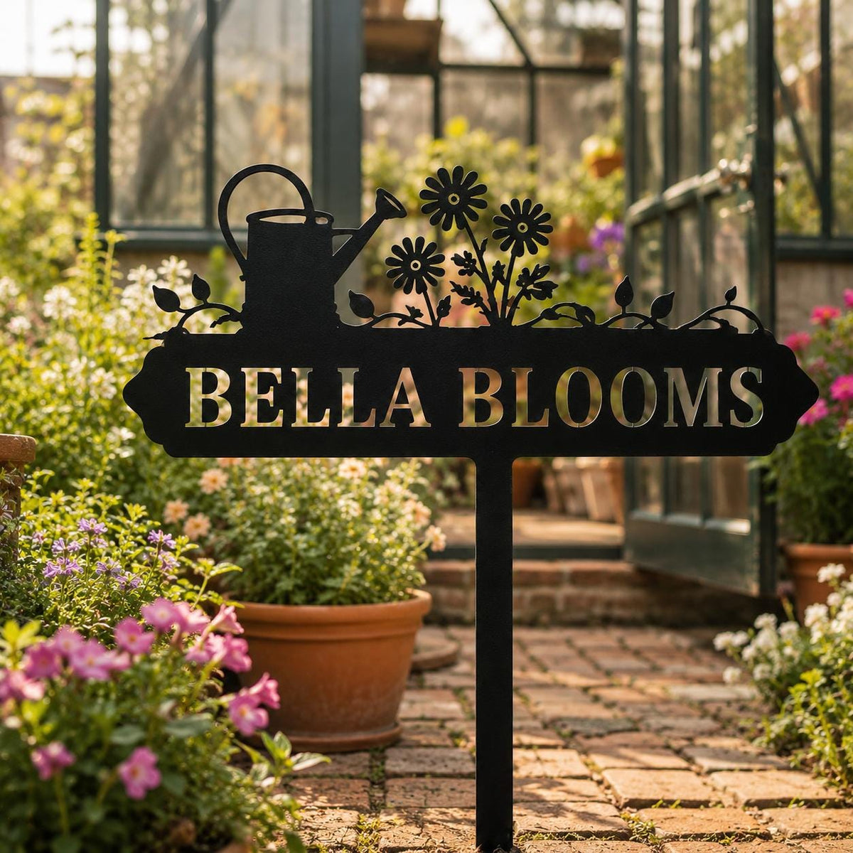 Custom Greenhouse Garden Sign - Personalized Name Metal Plant Marker - image 5