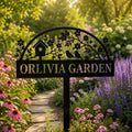 Personalized Birdhouse Garden Stake - Custom Name Metal Yard Sign