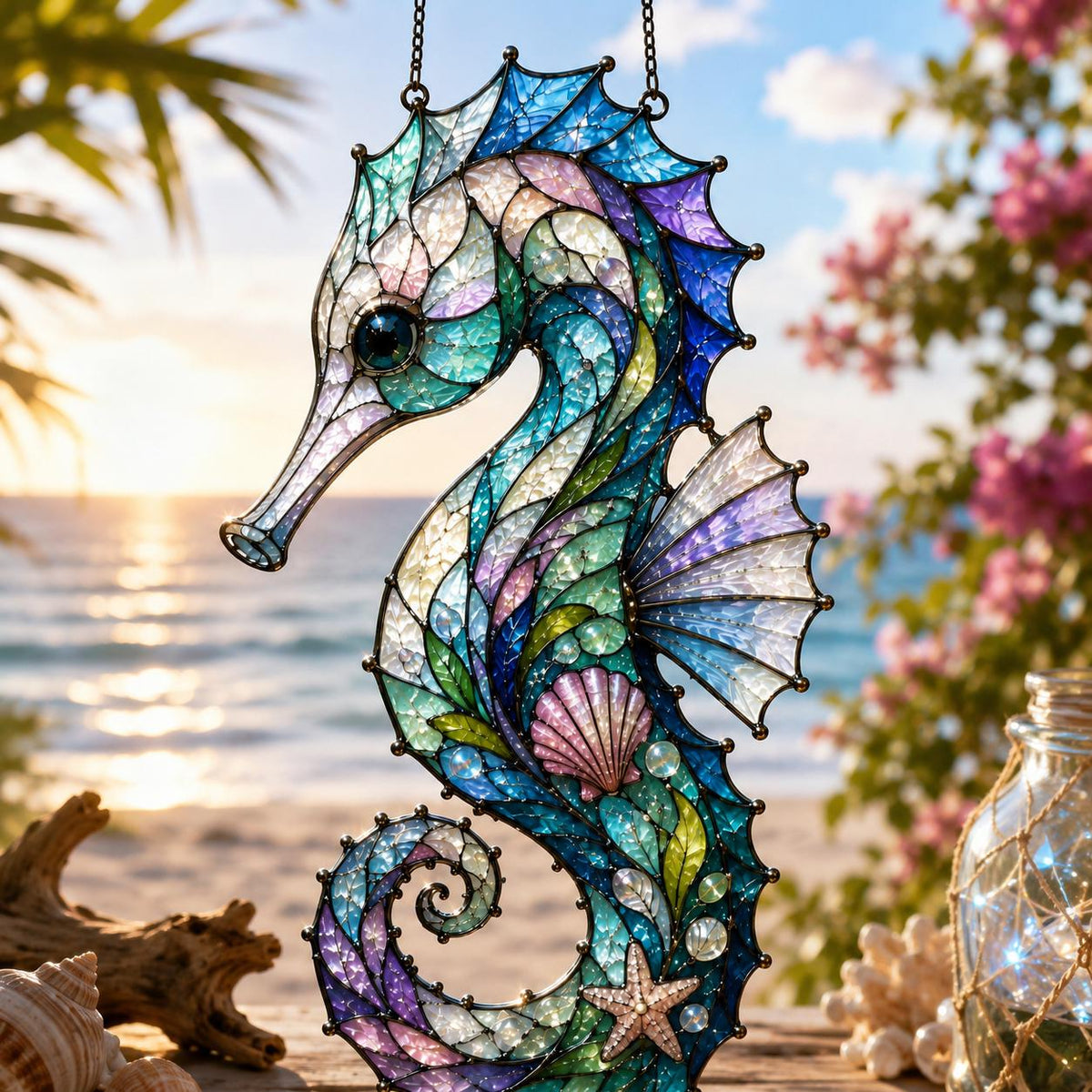 Ocean Seahorse Window Hanging - Acrylic Suncatcher - image 2