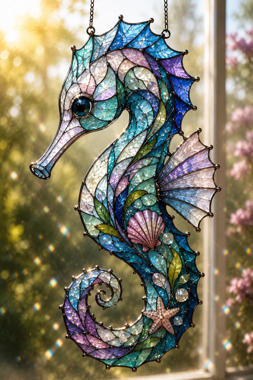 Ocean Seahorse Window Hanging - Acrylic Suncatcher - image 3
