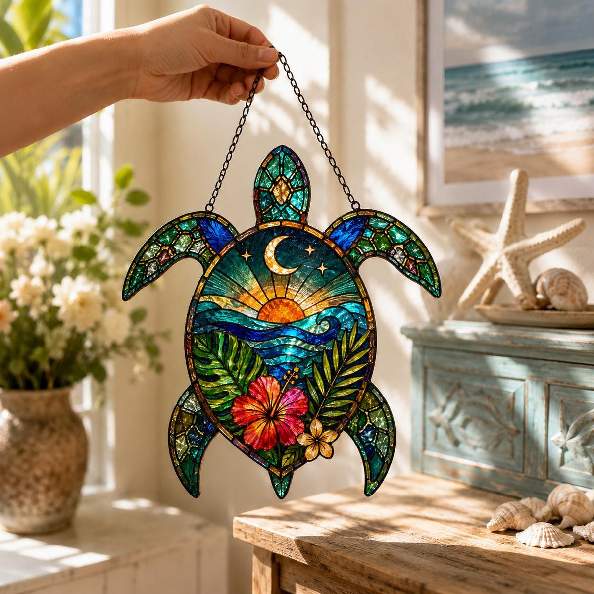Sea Turtle Suncatcher - Acrylic Window Hanging - image 2
