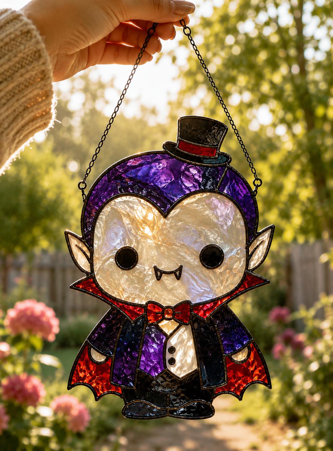Vampire Bat Suncatcher - Halloween Acrylic Window Hanging - image 6