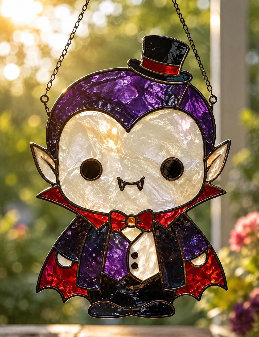 Vampire Bat Suncatcher - Halloween Acrylic Window Hanging - image 5